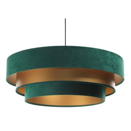 Loftlampe på ledning TRINITI 1xE27/60W/230V grøn/guld