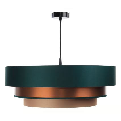 Loftlampe på ledning TRINITI 1xE27/60W/230V grøn/kobber