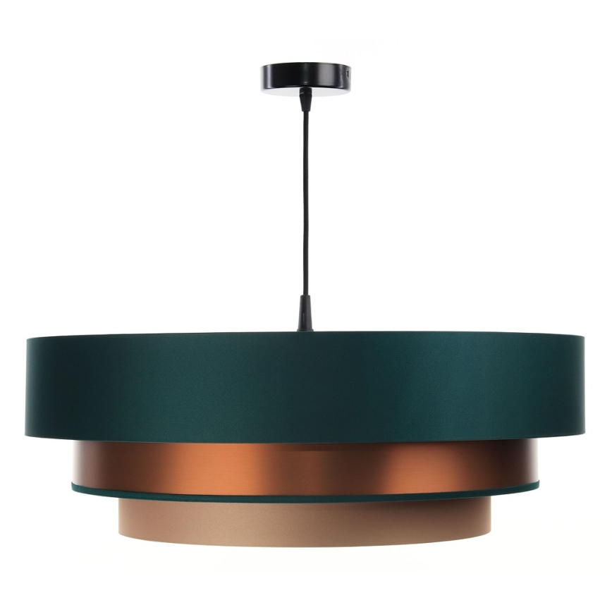 Loftlampe på ledning TRINITI 1xE27/60W/230V grøn/kobber