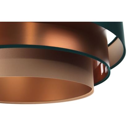 Loftlampe på ledning TRINITI 1xE27/60W/230V grøn/kobber
