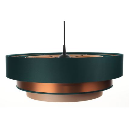 Loftlampe på ledning TRINITI 1xE27/60W/230V grøn/kobber