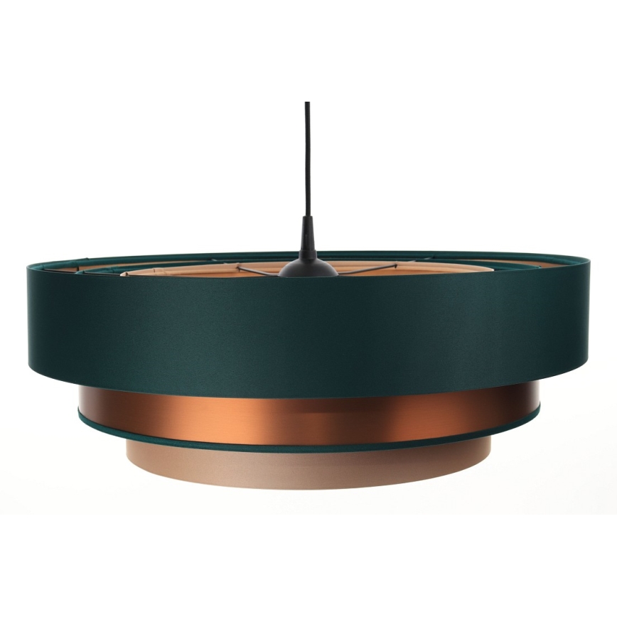 Loftlampe på ledning TRINITI 1xE27/60W/230V grøn/kobber
