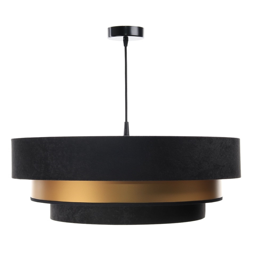 Loftlampe på kabel TRINITI 1xE27/60W/230V sort/guld