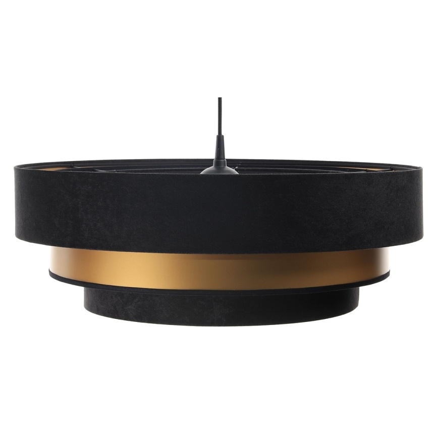 Loftlampe på kabel TRINITI 1xE27/60W/230V sort/guld
