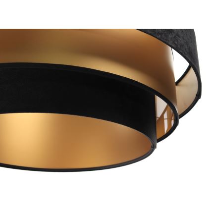 Loftlampe på kabel TRINITI 1xE27/60W/230V sort/guld