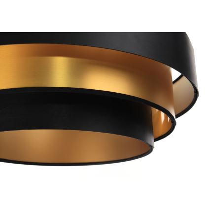 Loftlampe på kabel TRINITI 1xE27/60W/230V sort/guld