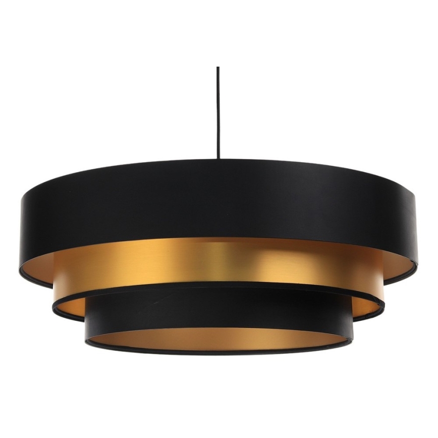 Loftlampe på kabel TRINITI 1xE27/60W/230V sort/guld