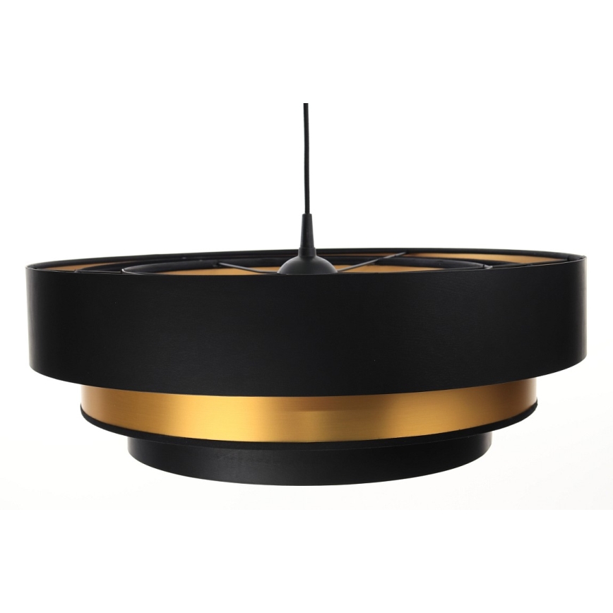 Loftlampe på kabel TRINITI 1xE27/60W/230V sort/guld