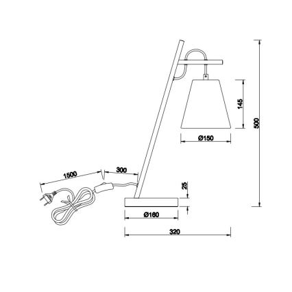 Trio - Bordlampe ANDREUS 1xE14/40W/230V