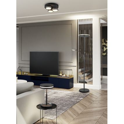 Trio - LED-dæmpbar loftlampe FRANKLIN 3xLED/8,5W/230V 3000K pr. 35 cm sort