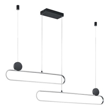 Trio - Dæmpbar LED-pendel på wire GRANT LED/54W/230V 2300/3000/4000K sort/mat krom