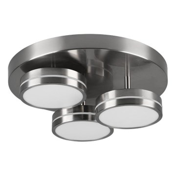 Trio - FRANKLIN LED dæmpbar loftlampe 3xLED, 8,5 W, 230 V, 3000 K, Ø 35 cm, mat krom