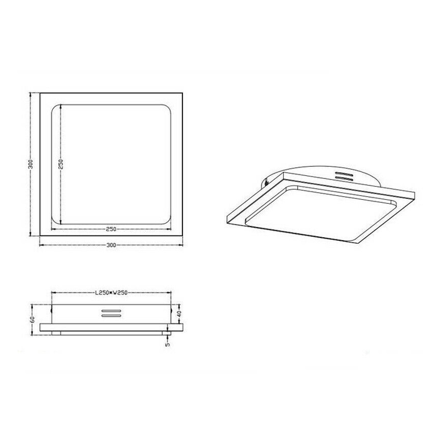 TRIO - LED dæmpbar loftlampe DENVER LED/20W/230V patina