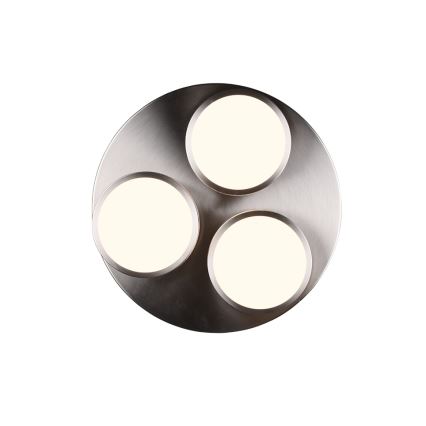 Trio - FRANKLIN LED dæmpbar loftlampe 3xLED, 8,5 W, 230 V, 3000 K, Ø 35 cm, mat krom