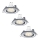 TRIO - LED indbygningsspots 3 stk. dæmpbare 1xGU10/5,5W/230V