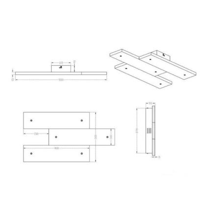 Trio - LED loftlampe DENVER 3xLED/10W/230