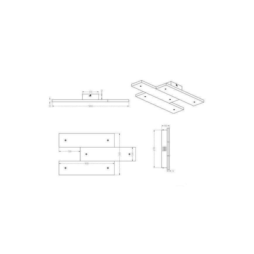 Trio - LED loftlampe DENVER 3xLED/10W/230
