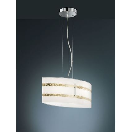 Trio - Loftlampe på ledning NIKOSIA 2xE27/40W/230V guld