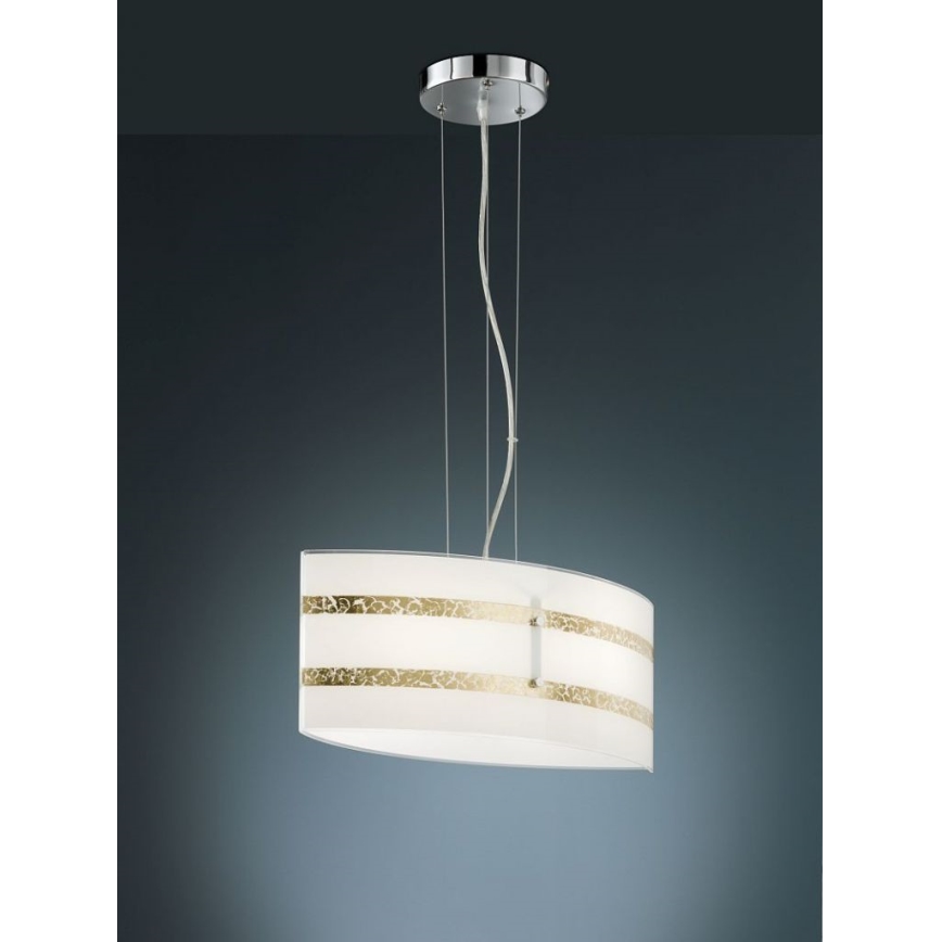Trio - Loftlampe på ledning NIKOSIA 2xE27/40W/230V guld