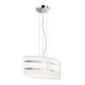 Trio - Loftlampe på ledning NIKOSIA 2xE27/40W/230V sølv