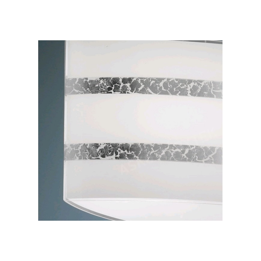 Trio - Loftlampe på ledning NIKOSIA 2xE27/40W/230V sølv