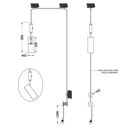 Trio - Spotlampe CARLA 1xGU10/35W/230V