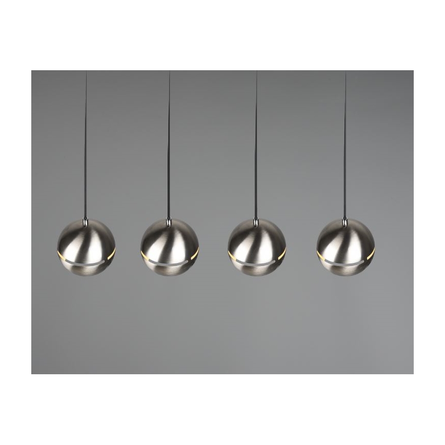 Trio - Pendel FLETCHER 4xE14/40W/230V mat krom