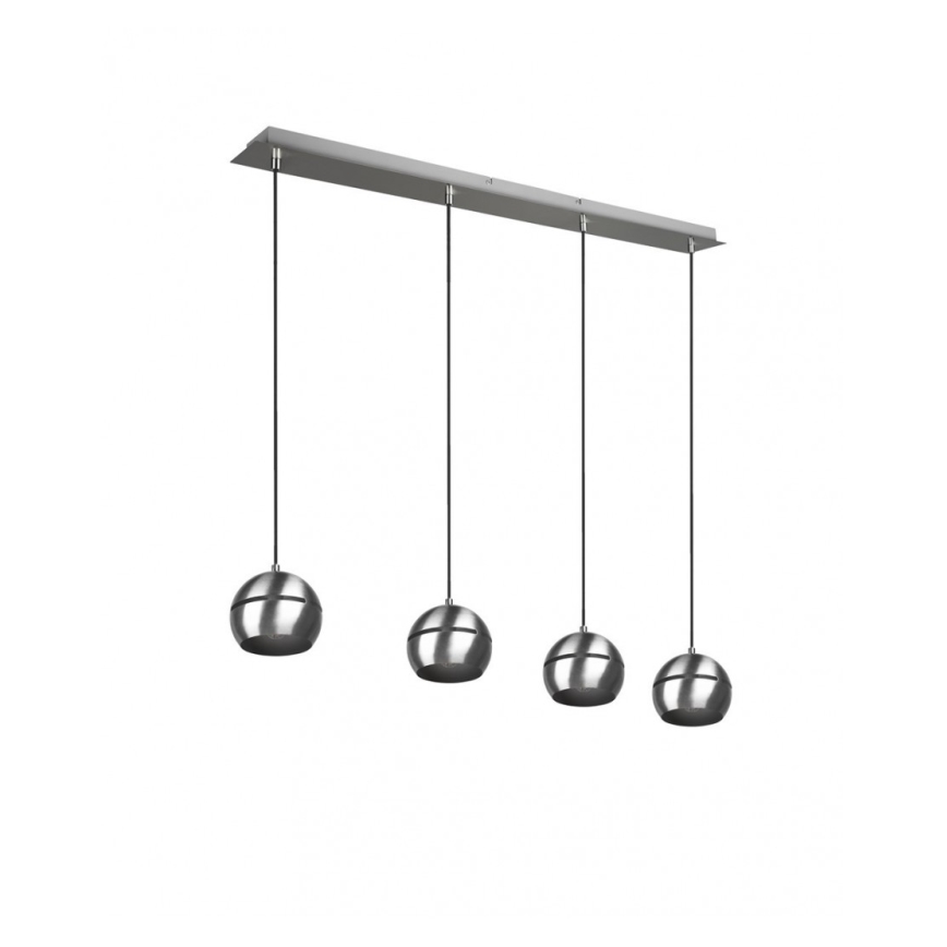 Trio - Pendel FLETCHER 4xE14/40W/230V mat krom