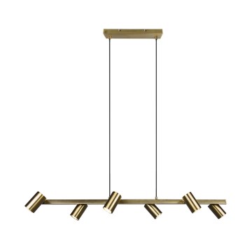 Trio - Pendel med wireophæng MARLEY 6xGU10/35W/230V, messing