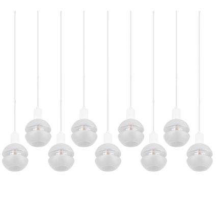Trio - Pendel på ledning MELA 9xE14/25W/230V hvid