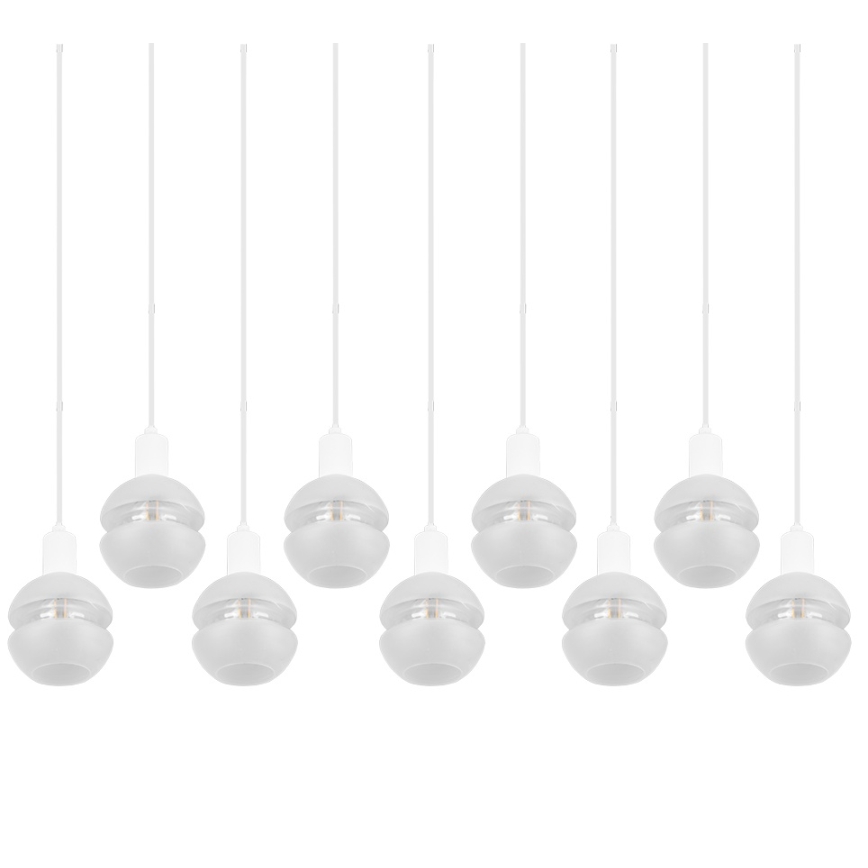 Trio - Pendel på ledning MELA 9xE14/25W/230V hvid