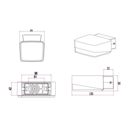 Trio - Udendørs LED væglampe JUBA LED/10W/230V IP65