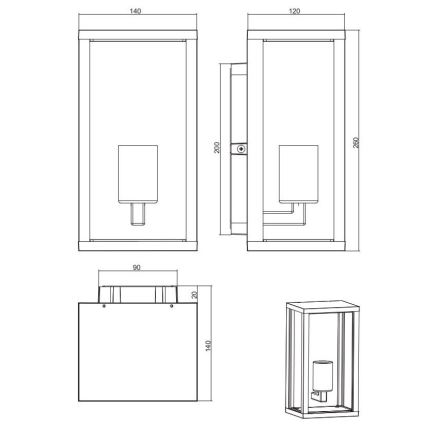 Trio - Udendørs væglampe GARONNE 1xE27/60W/230V IP44