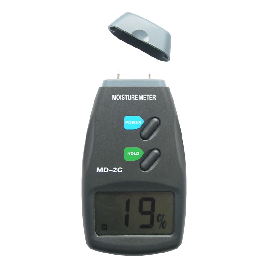 Træfugtmåler med LCD-display 9V