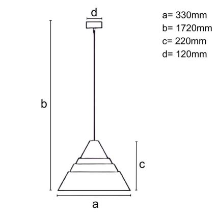 Træpendel på ledning 1xE27/60W/230V Ø 33 cm massivt træ/eg/valnød/gummitræ