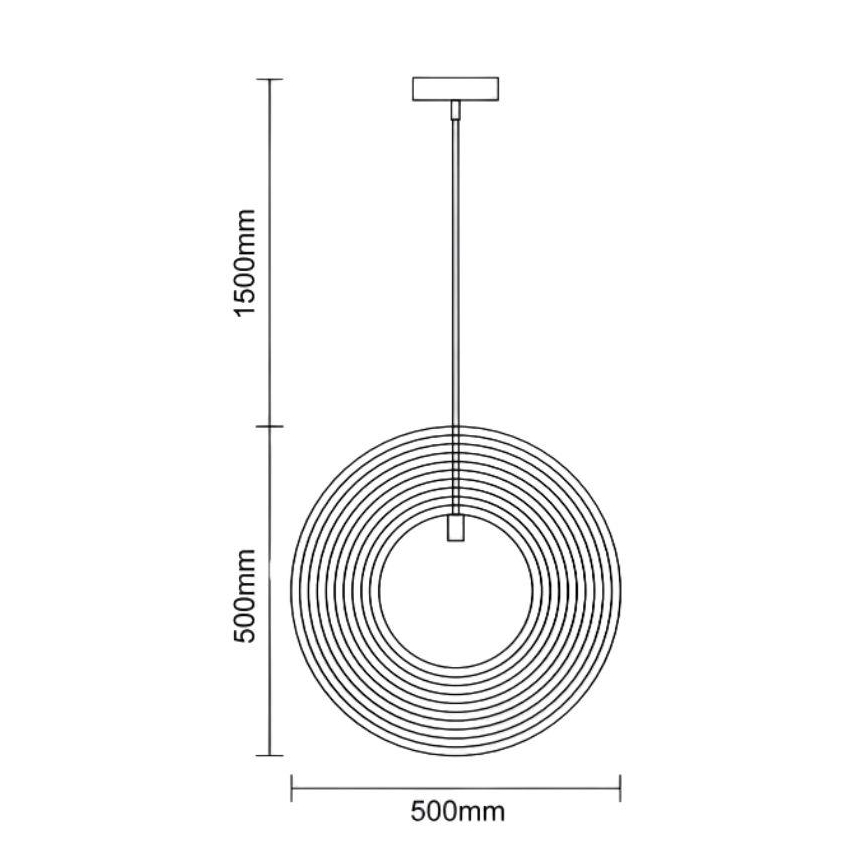 Træpendel på ledning 1xE27/60W/230V Ø 50 cm massivt træ/finér/gummitræ