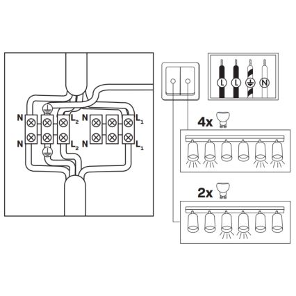TURYN 6xGU10/6,5W/230V 2700-6500K Wi-Fi Dæmpbart LED RGBW Badeværelses Spotlys Sort