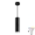 TURYN LED RGBW Dæmpbar Badeværelsespendel med Snor 1xGU10/6,5W/230V 2700-6500K Wi-Fi IP44 Sort