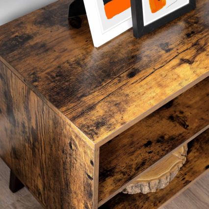 TV-bord BASTOR brun/sort