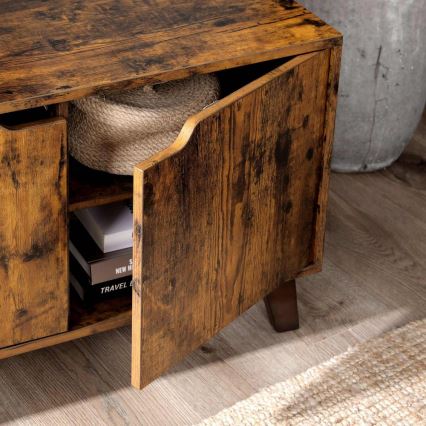 TV-bord BASTOR brun/sort