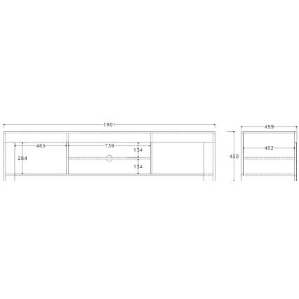 TV-bord FINERA hvid