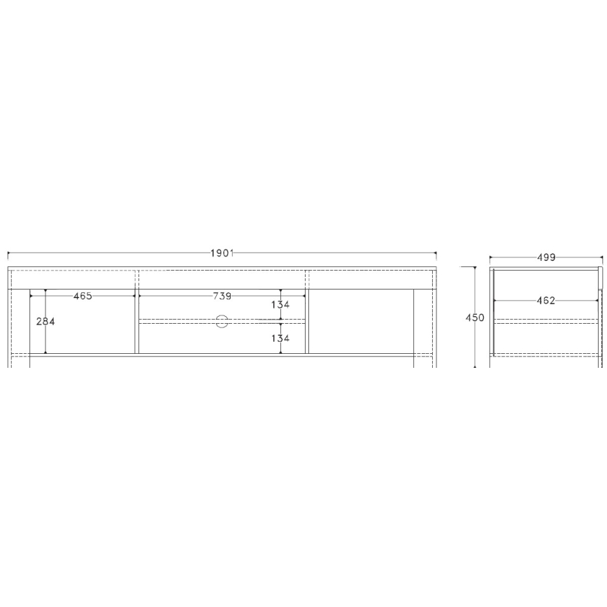 TV-bord FINERA hvid