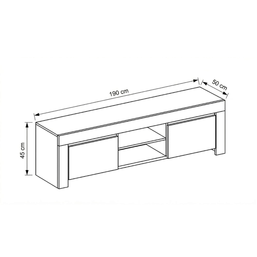 TV-bord FINERA hvid