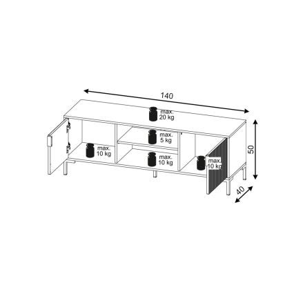 TV-bord FLOP hvid