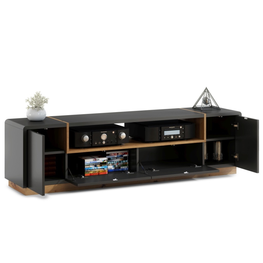 Tv-bord FRED antracit/eg artisan