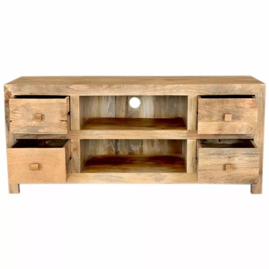 Tv-bord HINA 60x140 cm massivt træ/mangotræ
