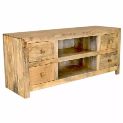Tv-bord HINA 60x140 cm massivt træ/mangotræ
