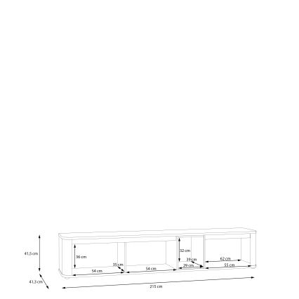 TV-bord INAR sort/brun