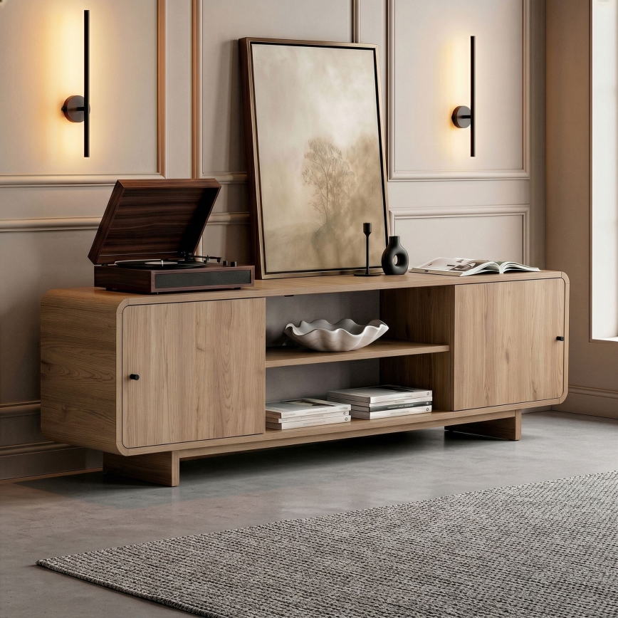 TV-bord KABIN 180x34 cm egetræ
