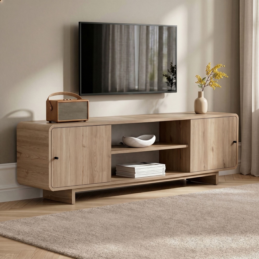 TV-bord KABIN 180x34 cm egetræ